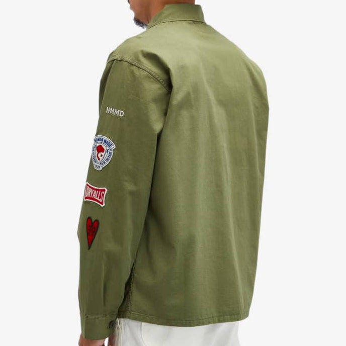 Human Made Patched Military Shirt Olive HUMAN MADE HUMAN MADE - originalfook singapore