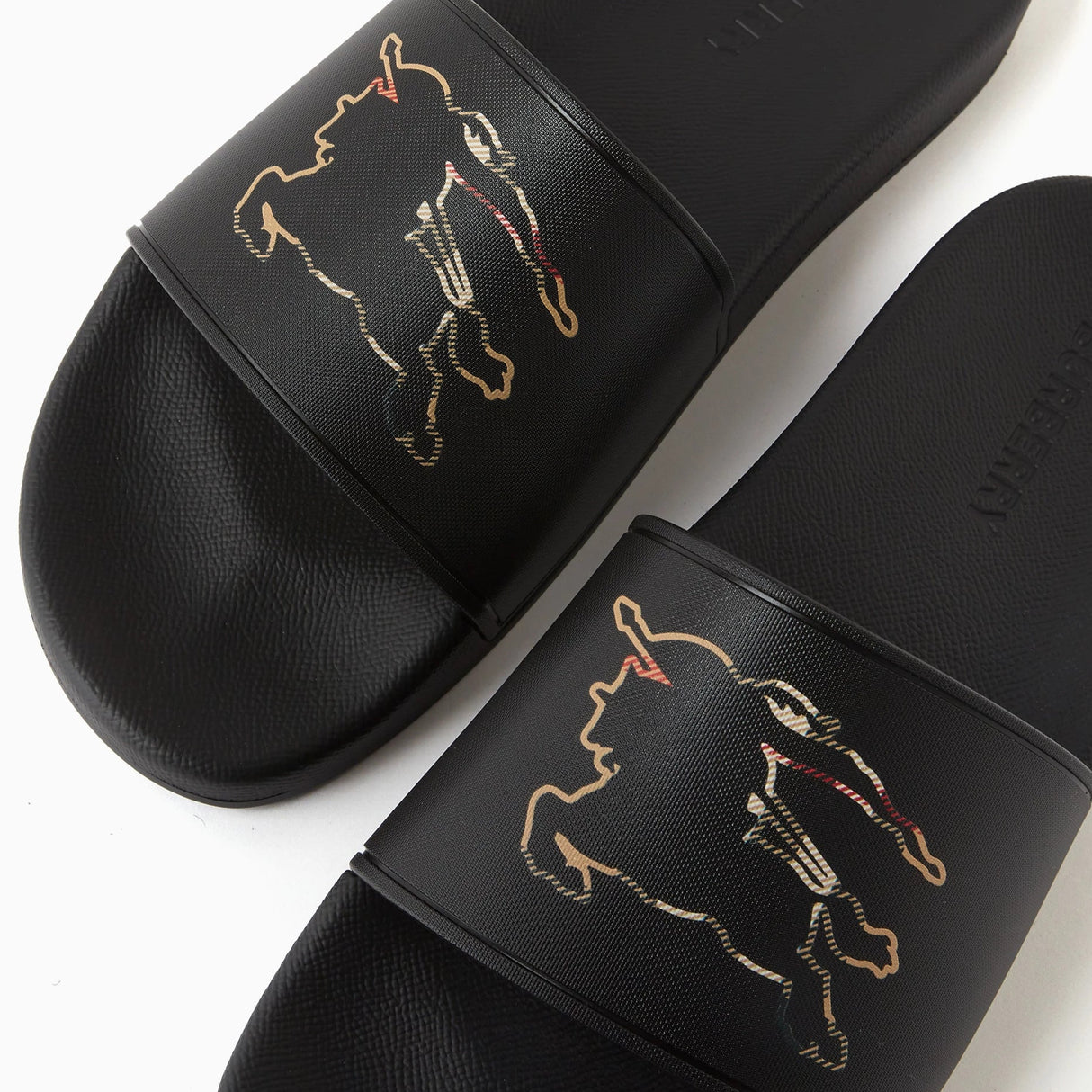 Burberry Check EKD Motif Slides BURBERRY BURBERRY - originalfook singapore