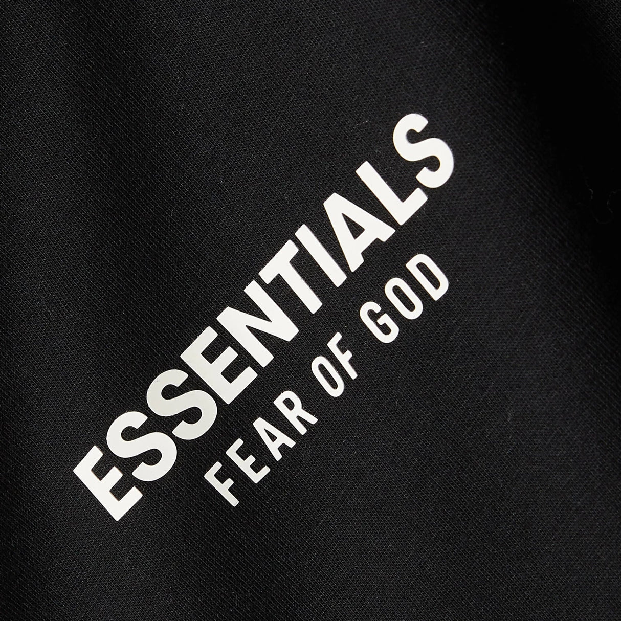 Fear of God Essentials Signature Logo Drop Shoulder Tee Black FEAR OF GOD ESSENTIALS FEAR OF GOD ESSENTIALS - originalfook singapore