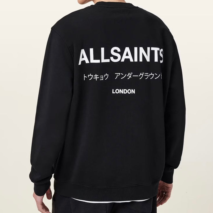 AllSaints Underground Logo Sweatshirt Black