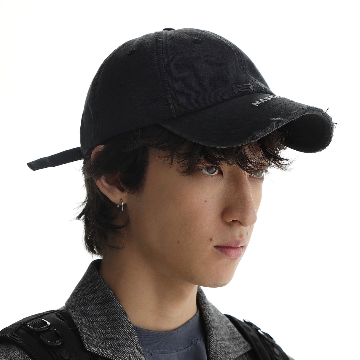 MASONPRINCE Embroidered Logo Cap Black MASONPRINCE MASONPRINCE - originalfook singapore