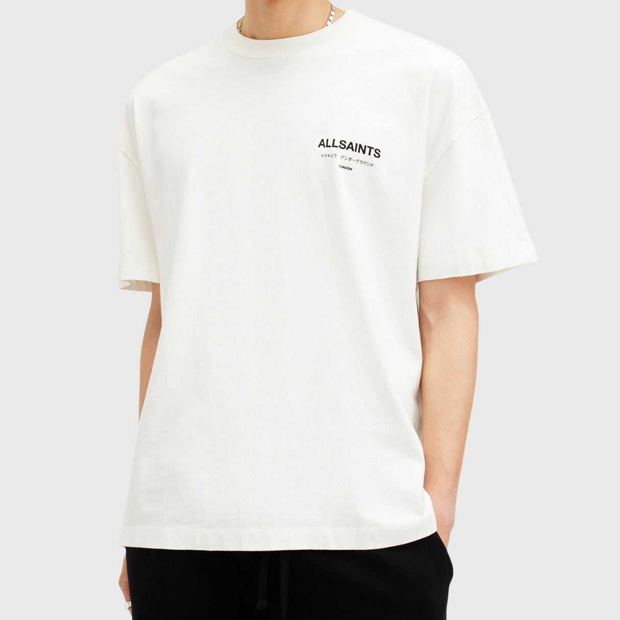 AllSaints Underground Logo Tee White ALLSAINTS ALLSAINTS - originalfook singapore