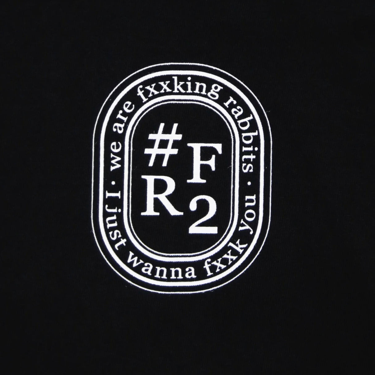 FR2 Fxxking Rabbits Oval Logo Tee Black #FR2 #FR2 - originalfook singapore