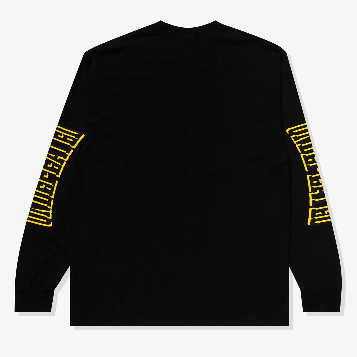 Black Undefeated Knockout long sleeve tee with bold logo design, displayed flat on a plain background.