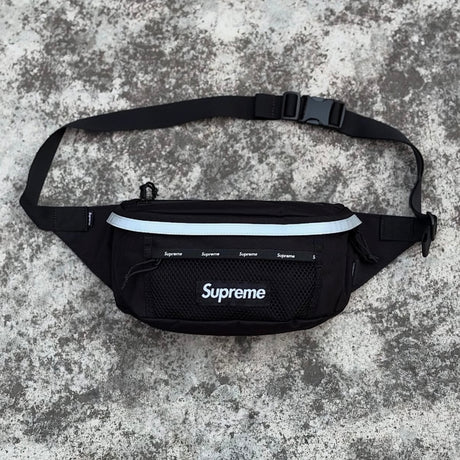 Supreme Reflective Waist Bag Black - ORIGINALFOOK
