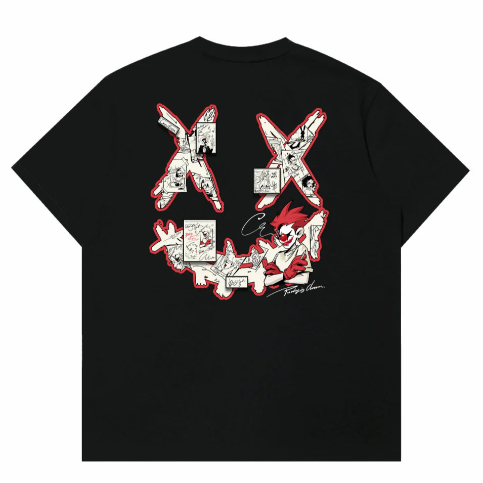 Rickyisclown Limited Edition Comic Joker Black Tee R37240813P (E10) - ORIGINALFOOK