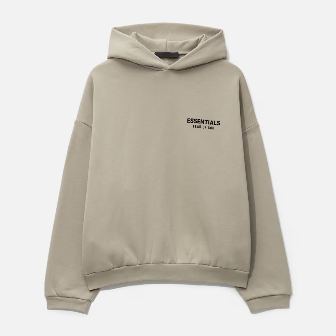 FEAR OF GOD Essentials Signature Logo Hoodie Desert Sand FEAR OF GOD ESSENTIALS FEAR OF GOD ESSENTIALS - originalfook singapore