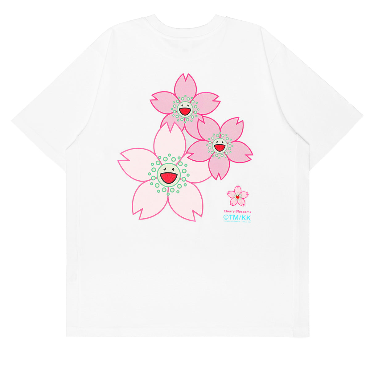 Takashi Murakami Embroidered Patch Sakura Flower Tee White TAKASHI MURAKAMI TAKASHI MURAKAMI - originalfook singapore