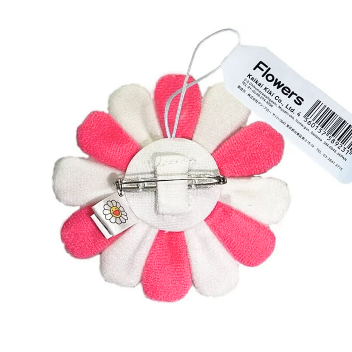 Takashi Murakami Kaikai Kiki Flower Plush Badge Keychain Pin Pink White TAKASHI MURAKAMI TAKASHI MURAKAMI - originalfook singapore