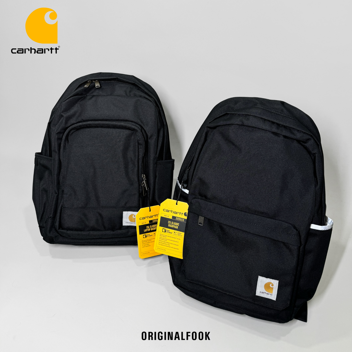 Carhartt Classic 25L Laptop Backpack Bag Black CARHARTT CARHARTT - originalfook singapore