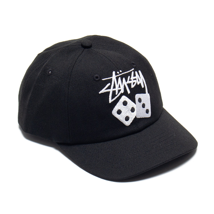 Stussy Stock Dice Low Pro Cap Black STUSSY STUSSY - originalfook singapore
