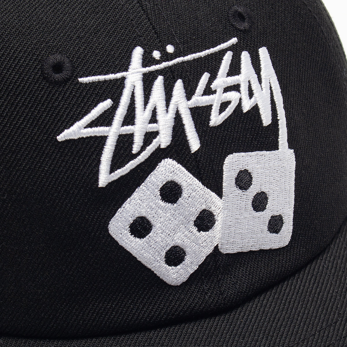 Stussy Stock Dice Low Pro Cap Black STUSSY STUSSY - originalfook singapore