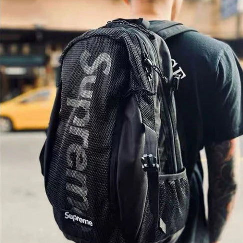 Supreme Reflective Logo Black Backpack - ORIGINALFOOK