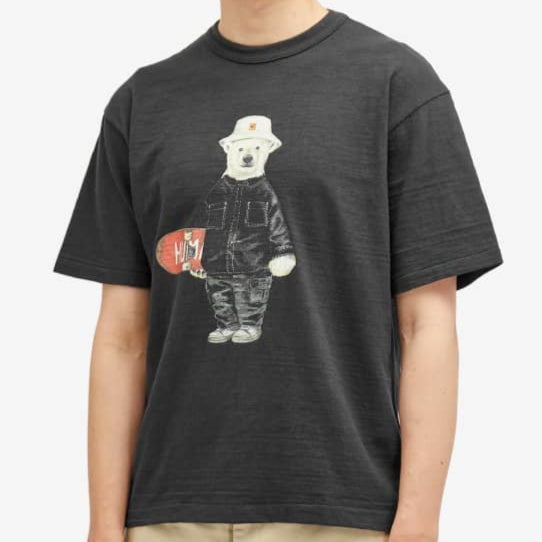 Human Made Polar Bear Skater Tee Black HUMAN MADE HUMAN MADE - originalfook singapore