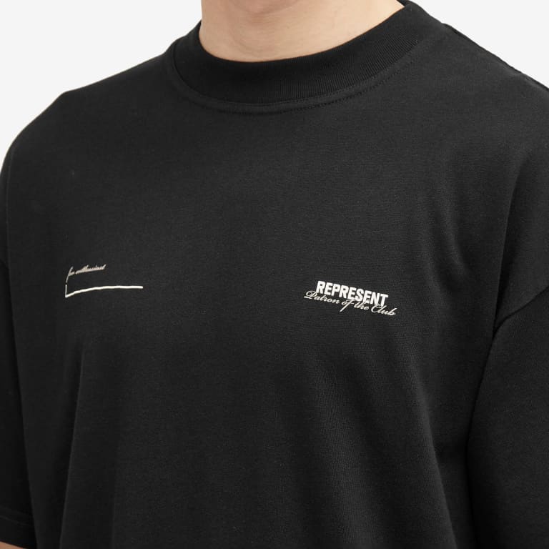 Represent Patron Of The Club Tee Black REPRESENT REPRESENT - originalfook singapore