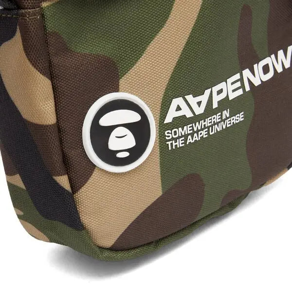 AAPE By Bathing Ape Nylon Small Messenger Bag Camo BATHING APE BATHING APE - originalfook singapore