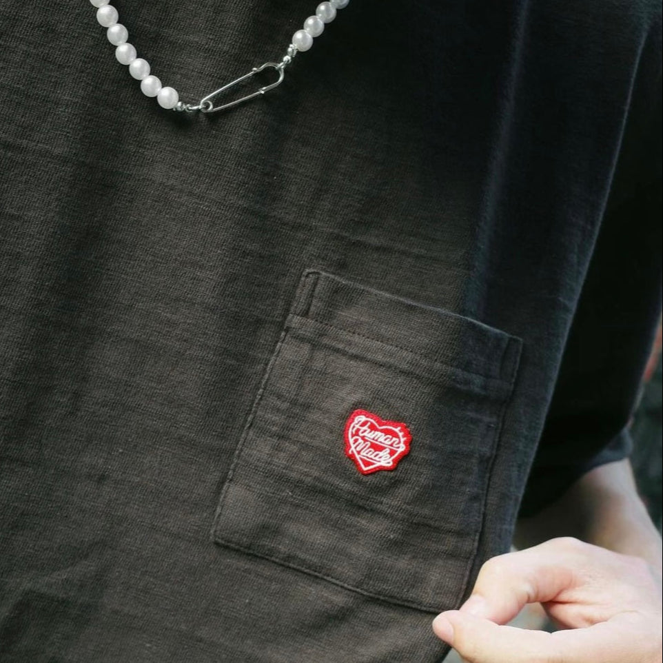 Human Made Heart Pocket Tee Black HUMAN MADE HUMAN MADE - originalfook singapore