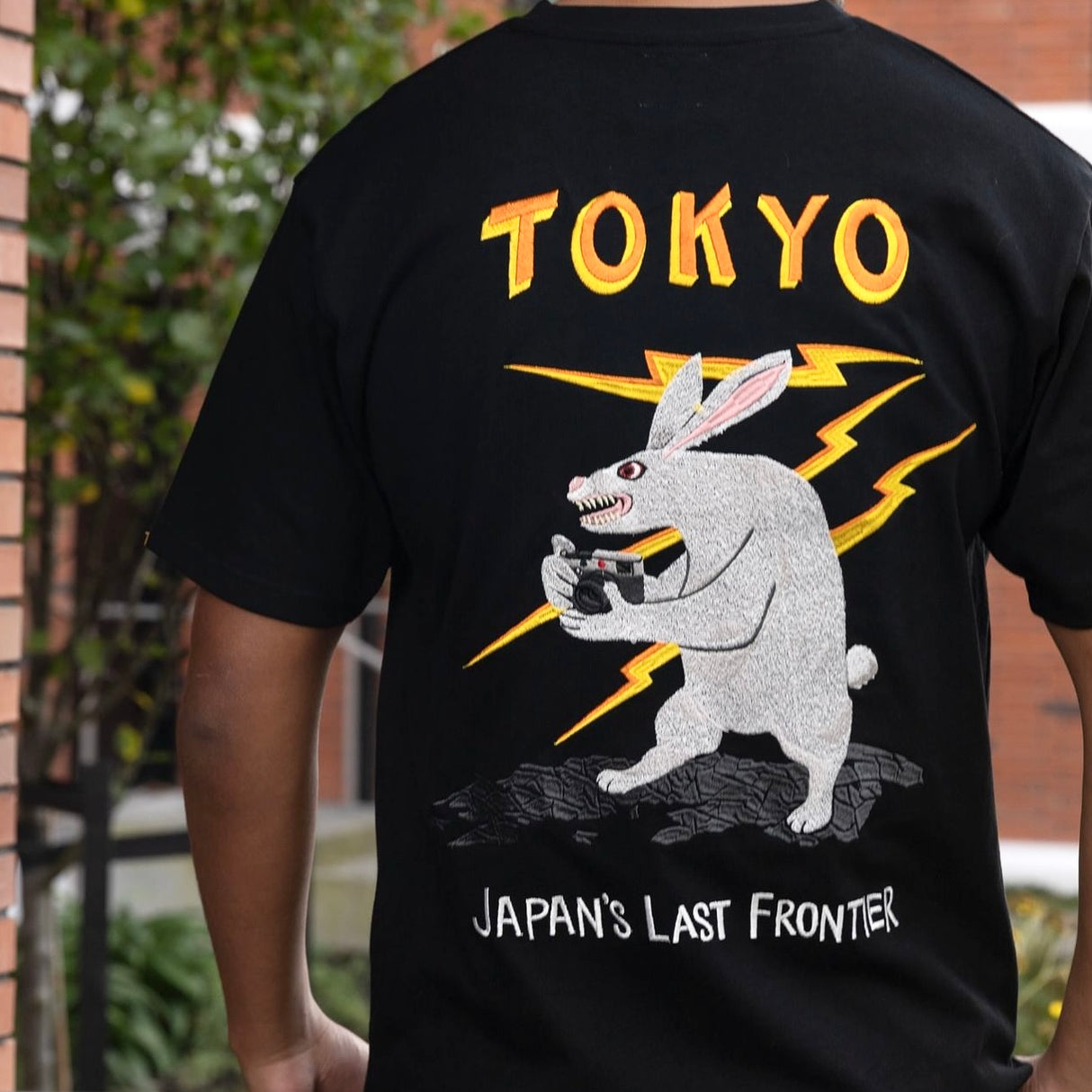 FR2 Fxxking Rabbits Tokyo Embroidery Souvenir Tee Black FR2 FR2 - originalfook singapore