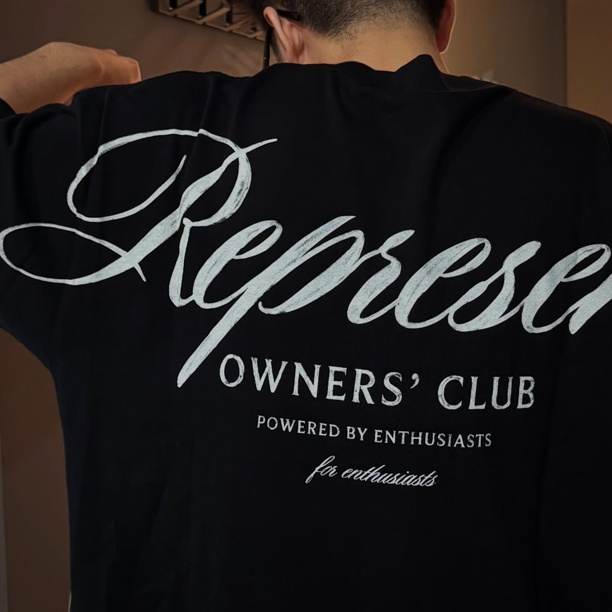 Represent Owners Club Script Tee Black REPRESENT REPRESENT - originalfook singapore