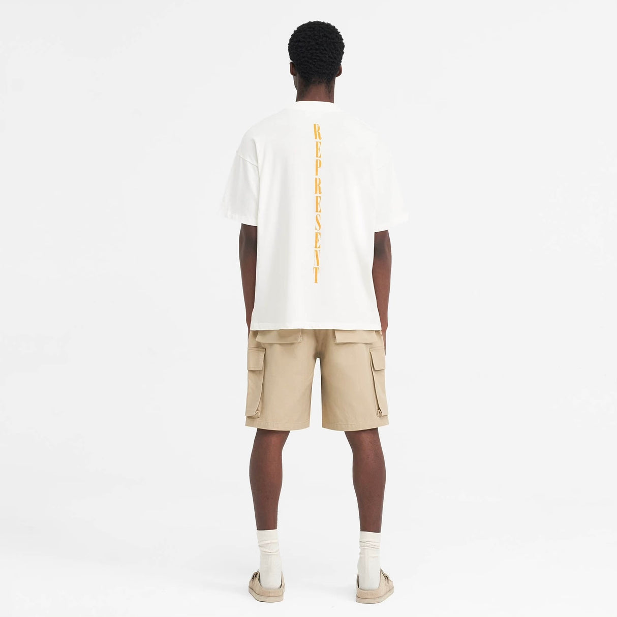 Represent Baggy Cargo Shorts Sandstone REPRESENT REPRESENT - originalfook singapore