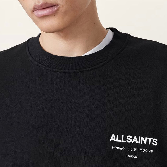 AllSaints Underground Logo Sweatshirt Black