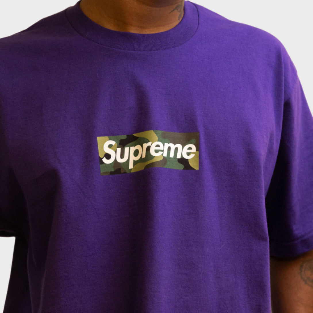 Supreme Camo Box Logo Tee Purple SUPREME SUPREME - originalfook singapore