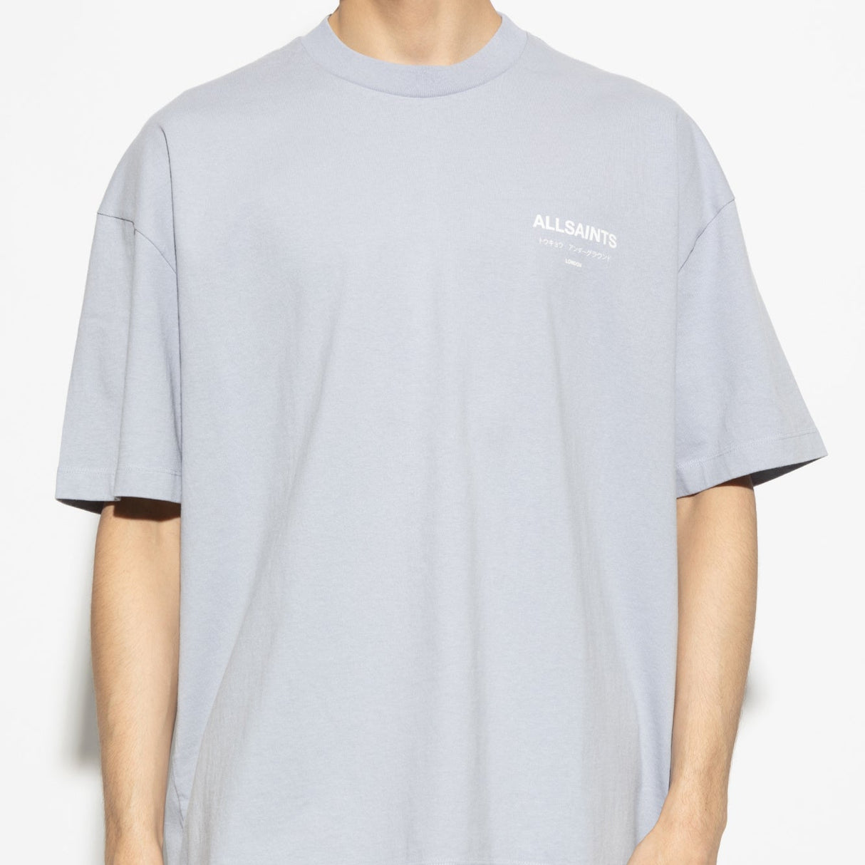 Allsaints Underground Logo Tee Willow Blue ALLSAINTS ALLSAINTS - originalfook singapore