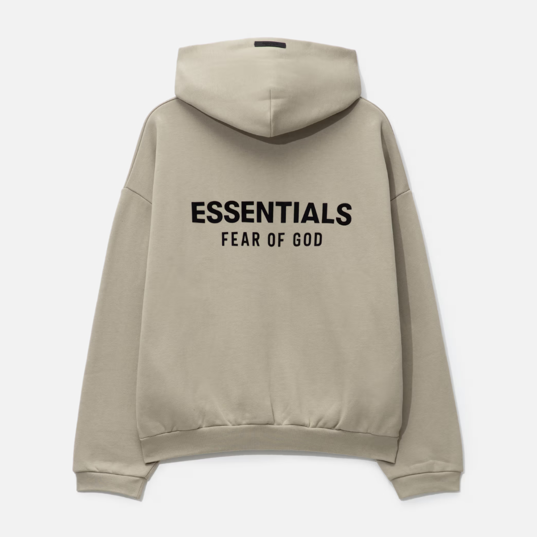 FEAR OF GOD Essentials Signature Logo Hoodie Desert Sand FEAR OF GOD ESSENTIALS FEAR OF GOD ESSENTIALS - originalfook singapore