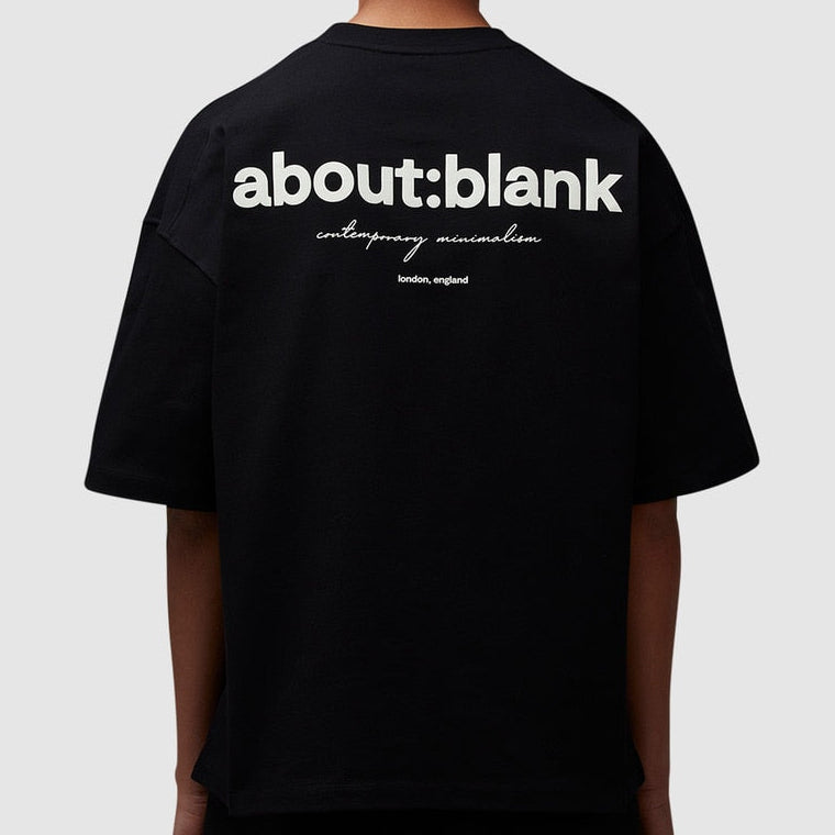 About:Blank Box Logo Tee Black - ORIGINALFOOK