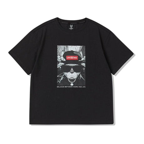 LifeWork Comic Bulldog Tee Black LIFEWORK LIFEWORK - originalfook singapore