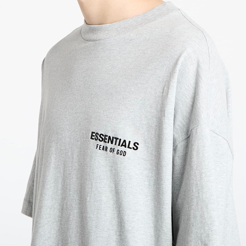 Fear of God Essentials Signature Logo Drop Shoulder Tee Light Heather FEAR OF GOD ESSENTIALS FEAR OF GOD ESSENTIALS - originalfook singapore
