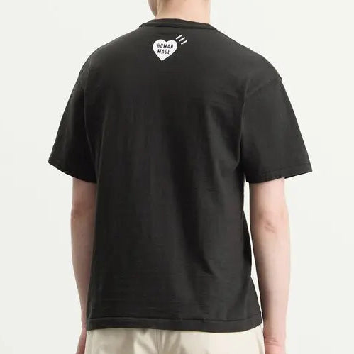Black Human Made Graphic Duck Tee, casual T-shirt featuring a duck graphic design, made from soft cotton fabric.