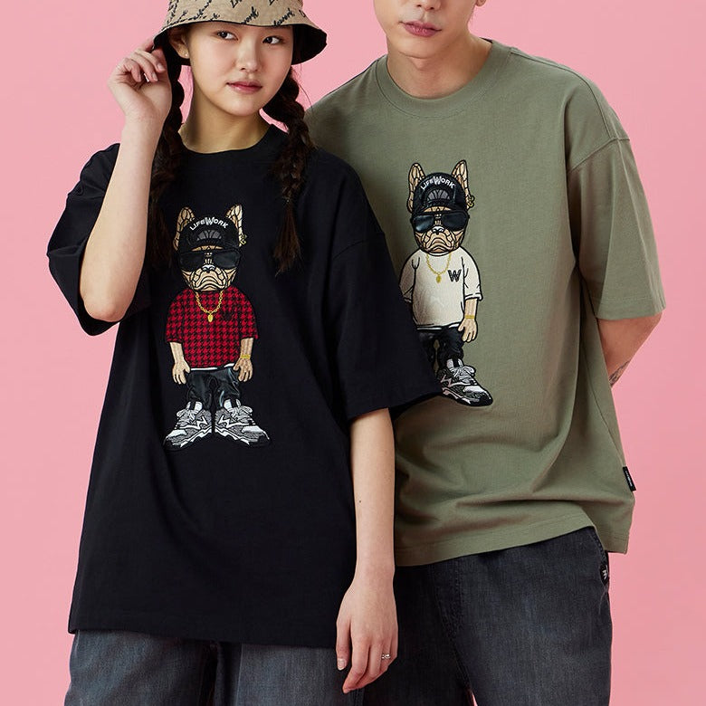 LifeWork Snapback Hip Bulldog Tee Black lifework lifework - originalfook singapore