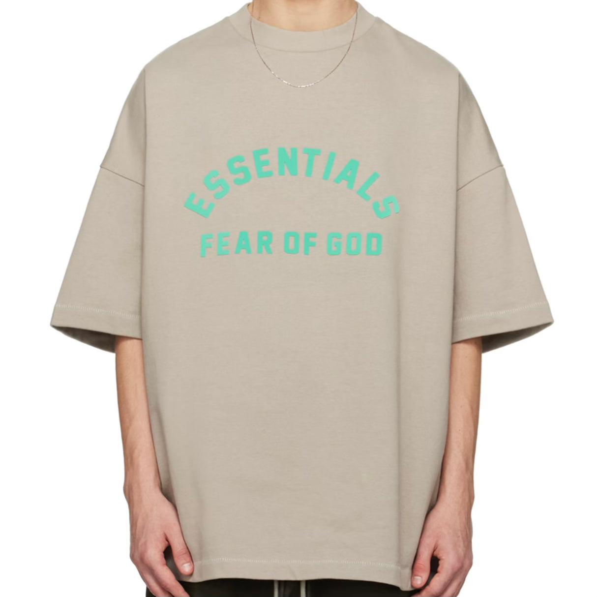 Fear of God Essentials Applique Logo Heavyweight Tee Seal (Oversized) FEAR OF GOD ESSENTIALS FEAR OF GOD ESSENTIALS - originalfook singapore