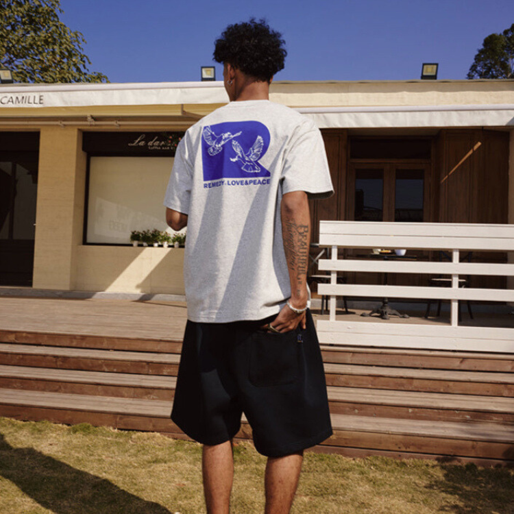 Remedy Love & Peace Tee Light Grey REMEDY REMEDY - originalfook singapore