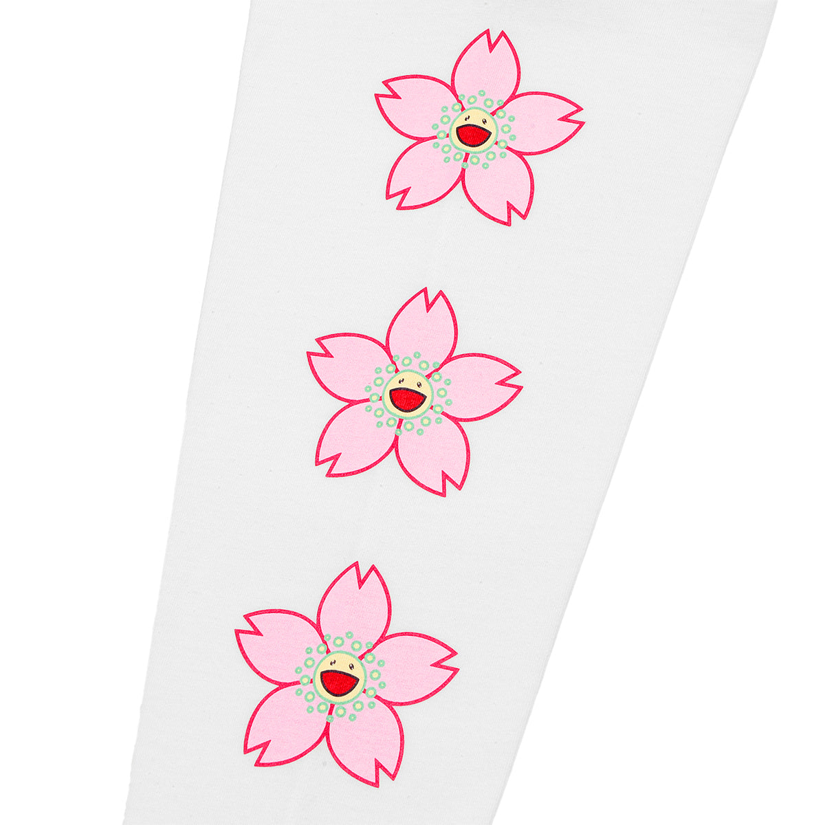 Takashi Murakami Embroidered Patch Sakura Flower Long Sleeve Tee White TAKASHI MURAKAMI TAKASHI MURAKAMI - originalfook singapore