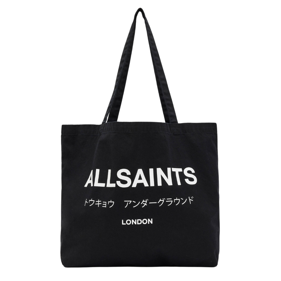 AllSaints Signature Logo Tote Bag Black ALLSAINTS ALLSAINTS - originalfook singapore