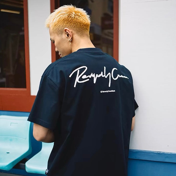 Remedy Embossed Logo Tee Black REMEDY REMEDY - originalfook singapore