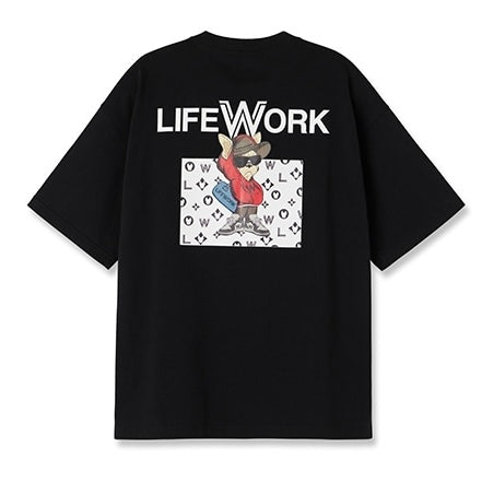 LifeWork Hoodie Hipdog Tee Black LIFEWORK LIFEWORK - originalfook singapore