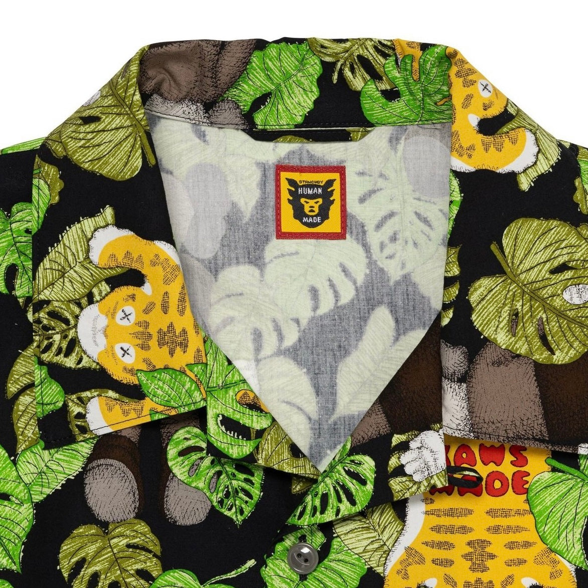 Human Made X KAWS Aloha Shirt Black HUMAN MADE HUMAN MADE - originalfook singapore