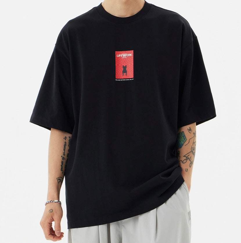 LifeWork Mascot Artwork Tee Black LIFEWORK LIFEWORK - originalfook singapore