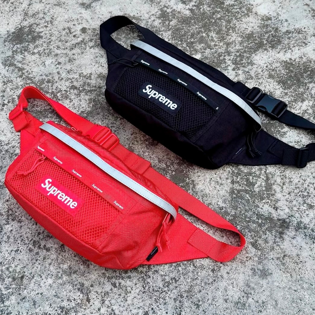 Supreme Reflective Waist Bag Black - ORIGINALFOOK