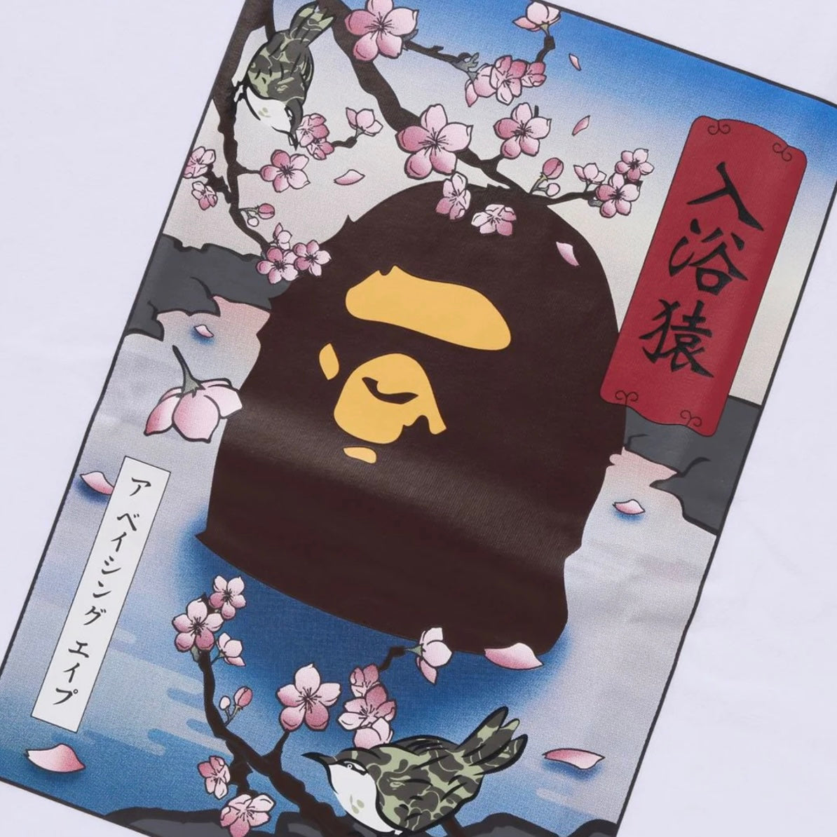 Bathing Ape Sakura Photo Tee White (Japan Exclusive) BATHING APE BATHING APE - originalfook singapore