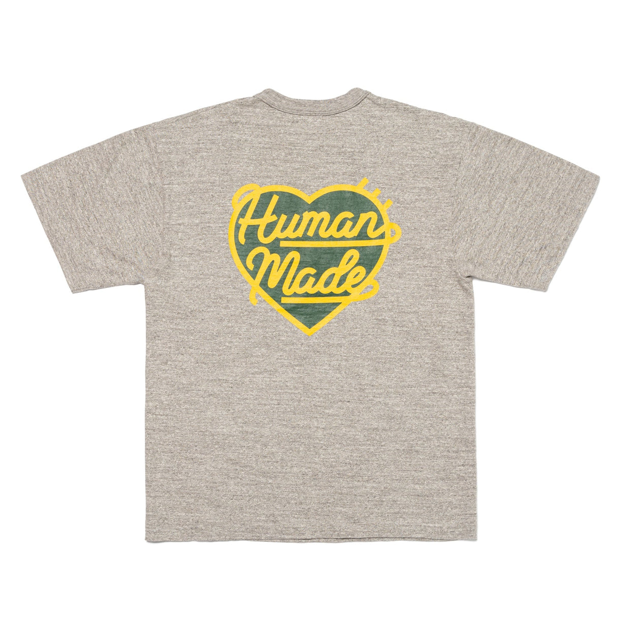 Human Made Green Heart Badge Tee Heather HUMAN MADE HUMAN MADE - originalfook singapore