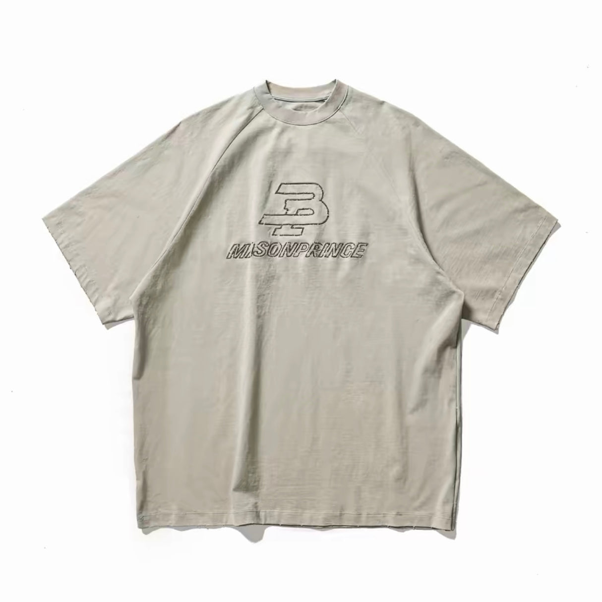MASONPRINCE Outline Logo Tee Beige Taupe MASONPRINCE MASONPRINCE - originalfook singapore