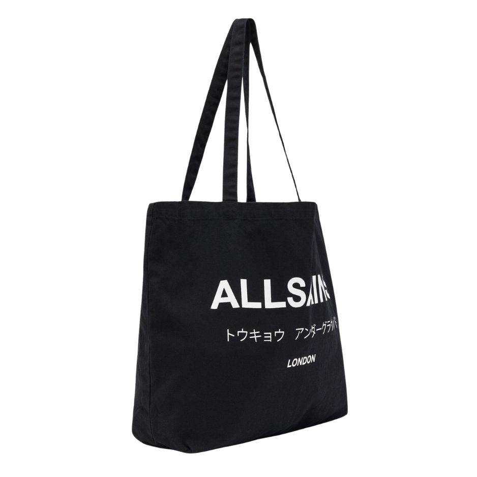 AllSaints Signature Logo Tote Bag Black ALLSAINTS ALLSAINTS - originalfook singapore