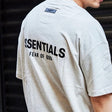 Fear of God Essentials Felt Logo Tee Light Oatmeal FEAR OF GOD FEAR OF GOD - originalfook singapore