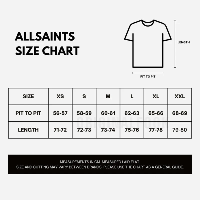 Allsaints Graphene Logo Tee in washed black, casual men's apparel with a graphic logo design on front.