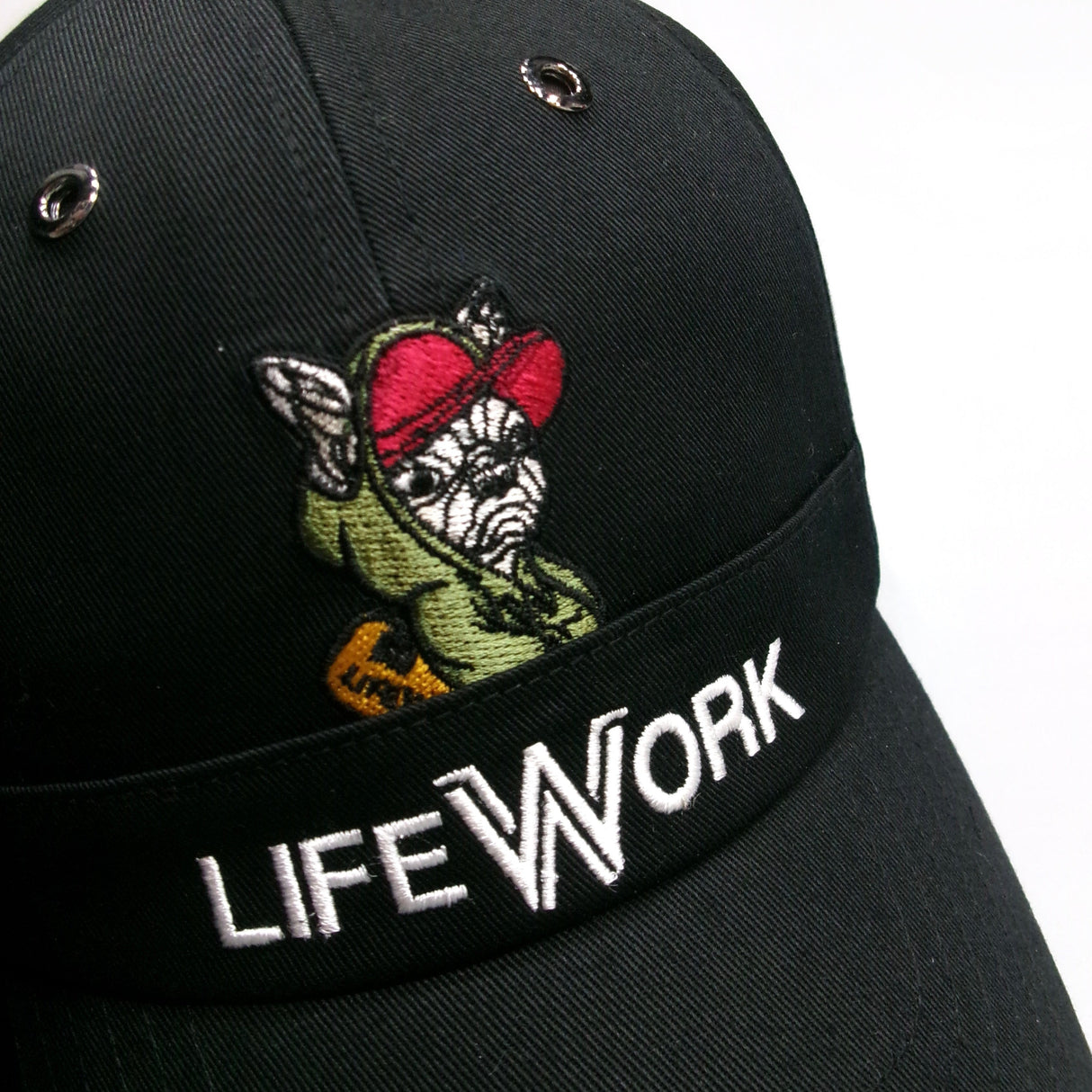 LifeWork Hoodie Dog Embroidered Baseball Cap Black lifework lifework - originalfook singapore