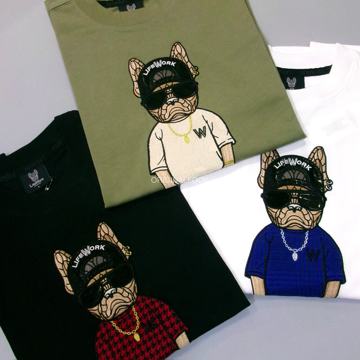 LifeWork Snapback Hip Bulldog Tee Black lifework lifework - originalfook singapore